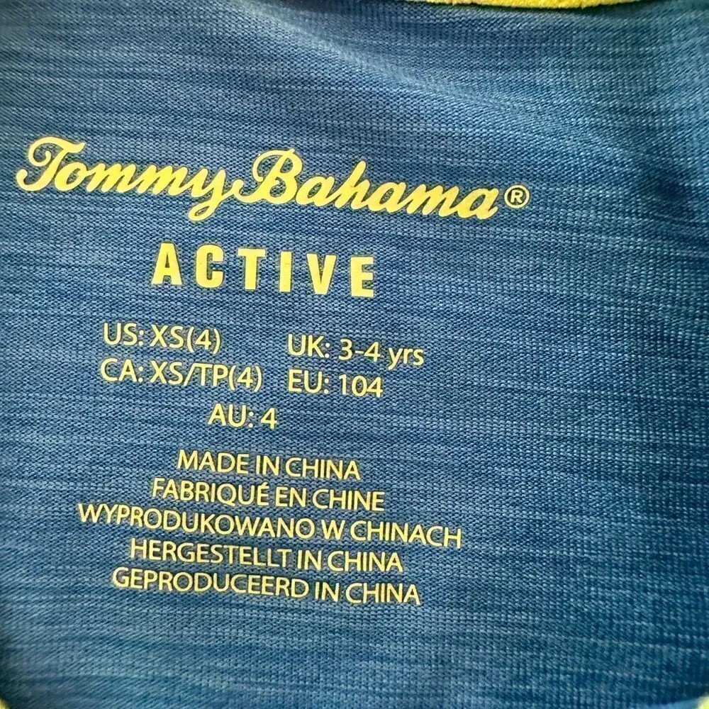 NWT - Tommy Bahama Boys 2 pc Set Navy Blue Joggers/Short Sleeve Shirt - Size 4